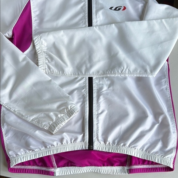Louis Garneau White and Pink Modesto II Cycling Jacket Technical Jacket - Picture 3 of 16